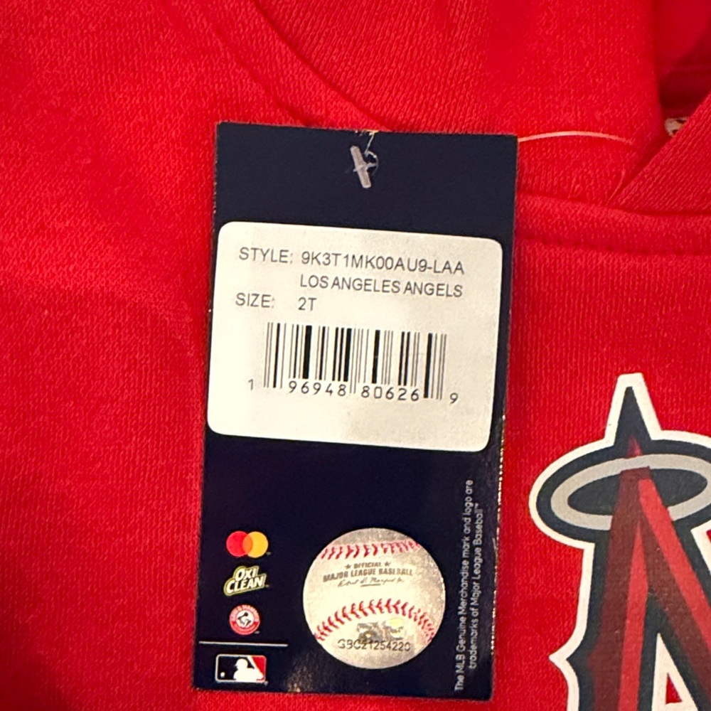Genuine Merchandise Red Hoodie with Los Angeles Logo Sz 2T New With Tag - Picture 3 of 5